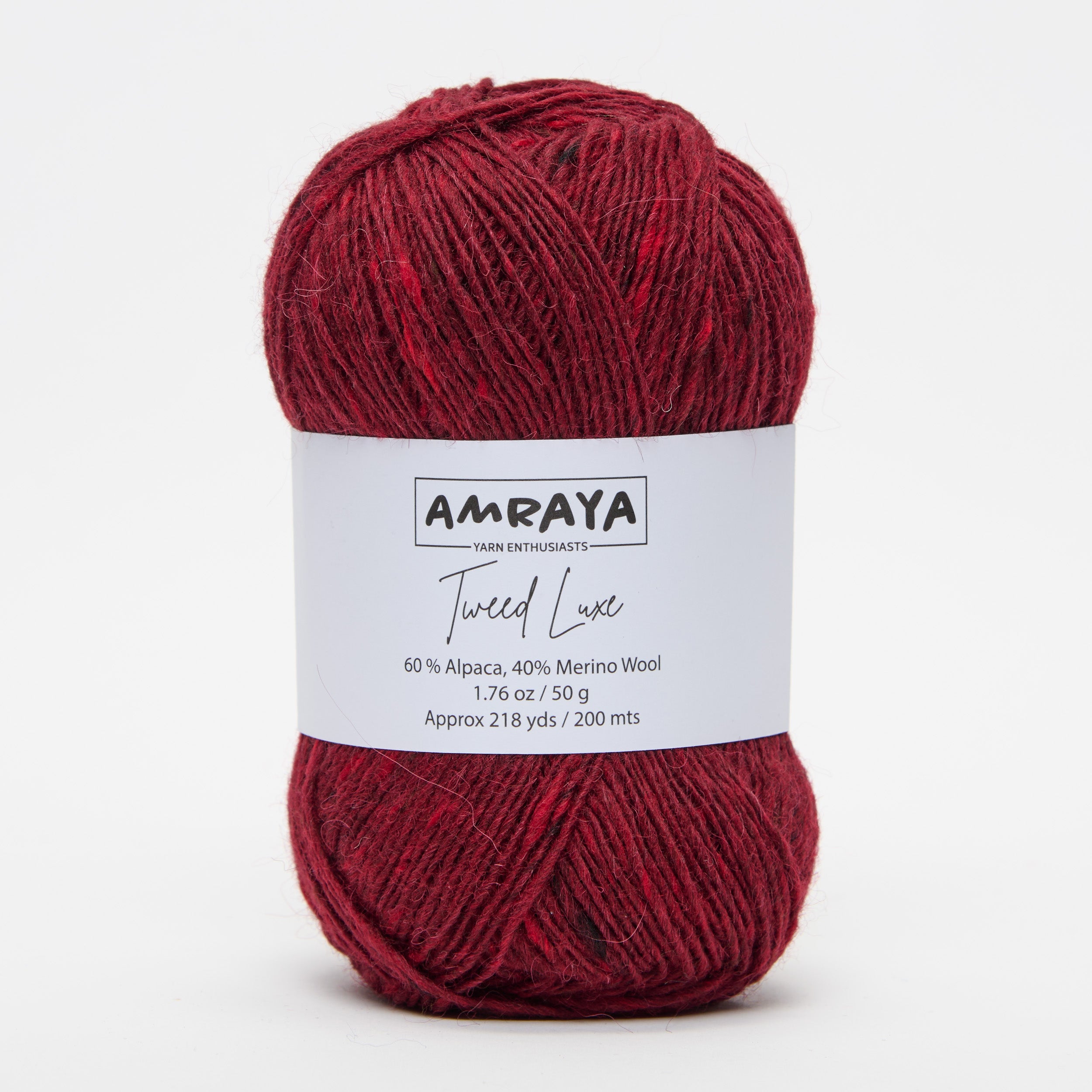Knitting kit "Glowing Garnet Pullover Vest" - with Tweed Luxe Alpaca Merino Wool Mix + PDF Instructions