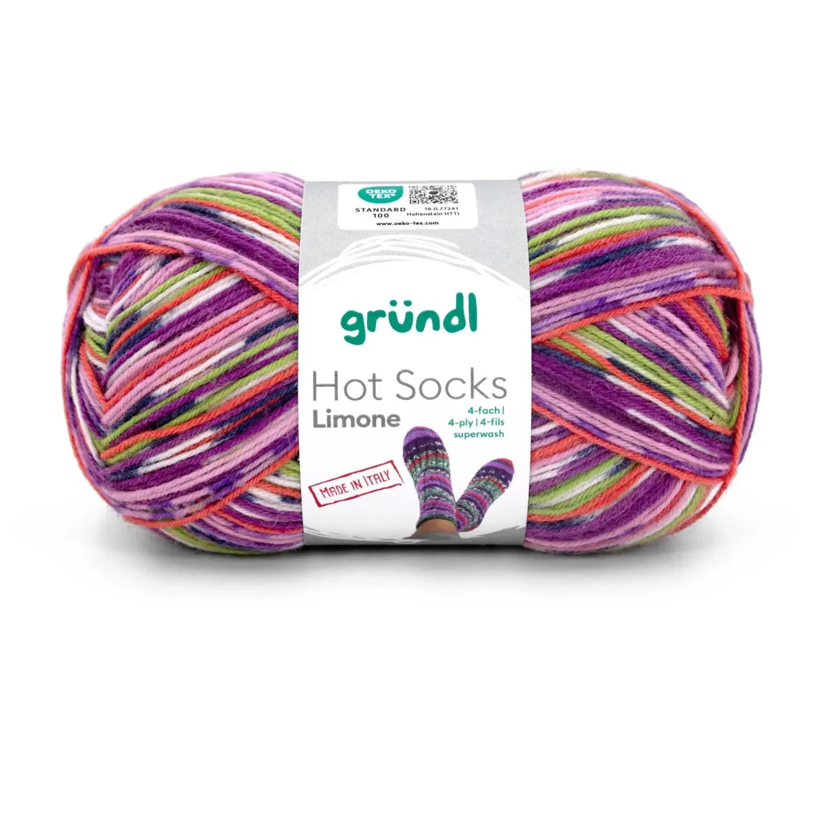 Gründl Hot Socks Limone, 4-ply