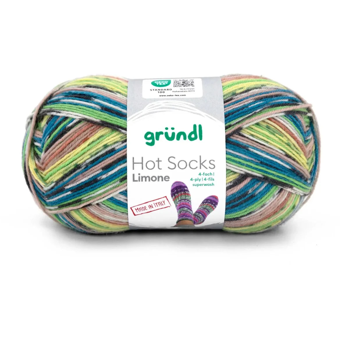 Gründl Hot Socks Limone, 4-ply