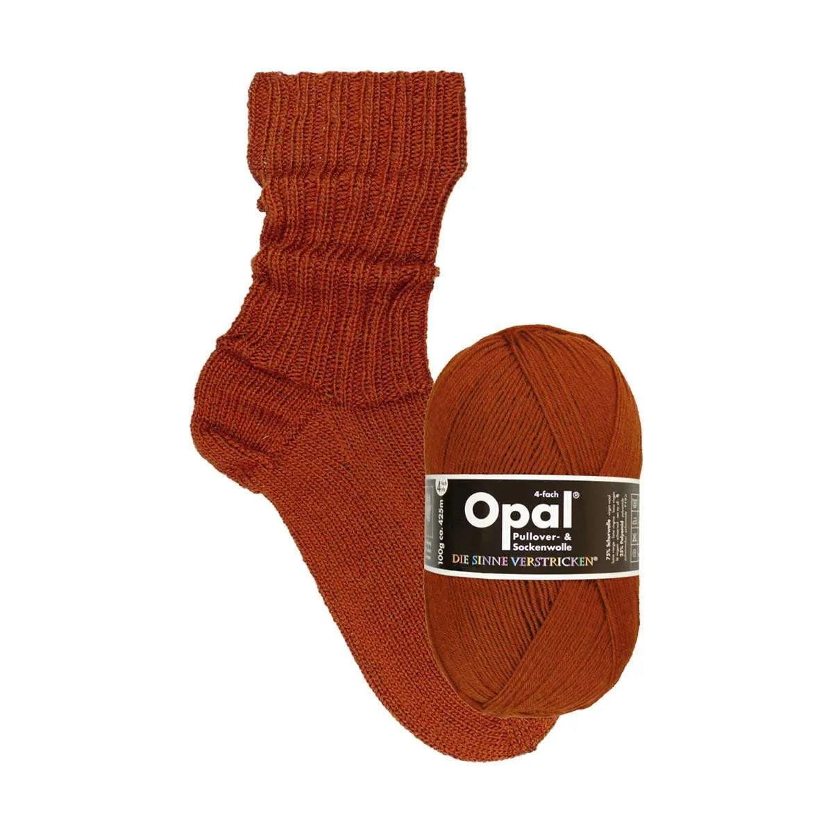 Opal Sockenwolle, uni 4-fädig