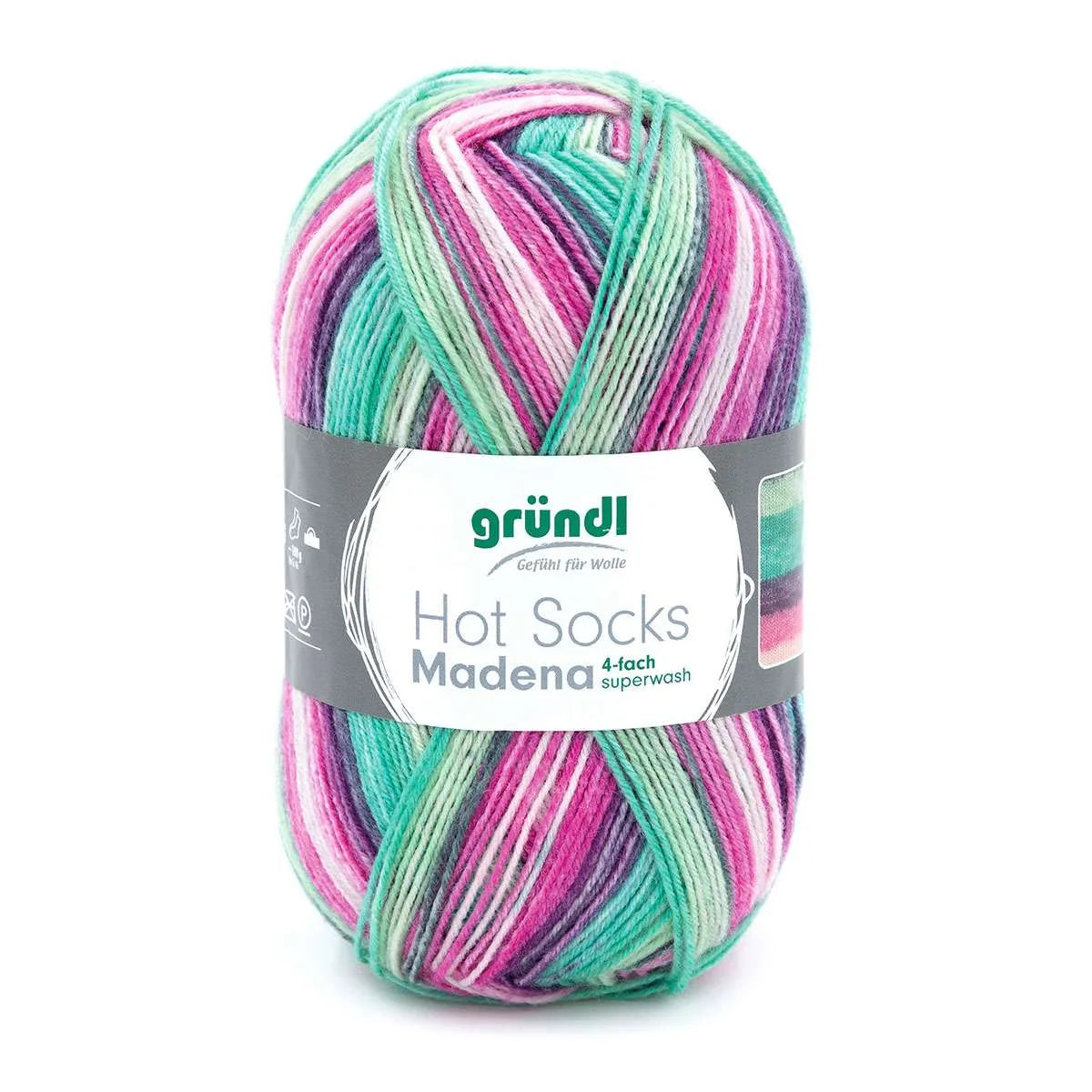 Gründl Sock Yarn, Hot Socks Madena, 4-ply