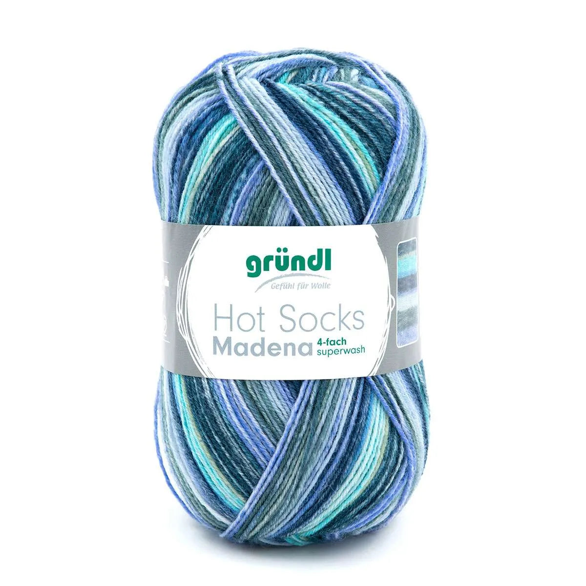 Gründl Sock Yarn, Hot Socks Madena, 4-ply