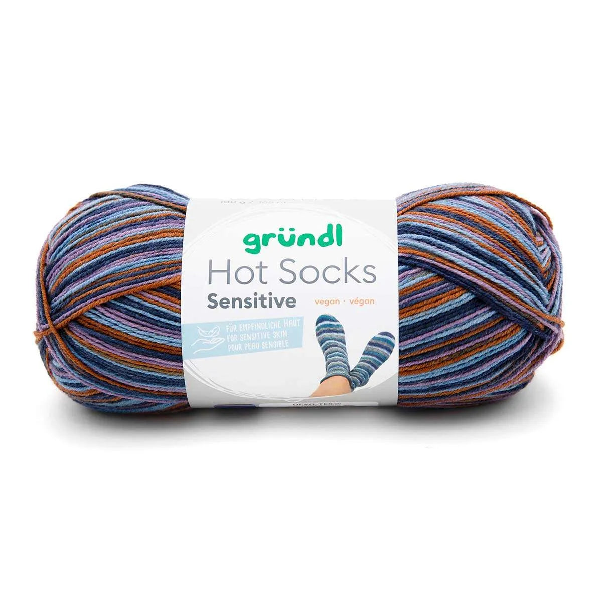 Gründl Sock Yarn with Cotton, Hot Socks Sensitive