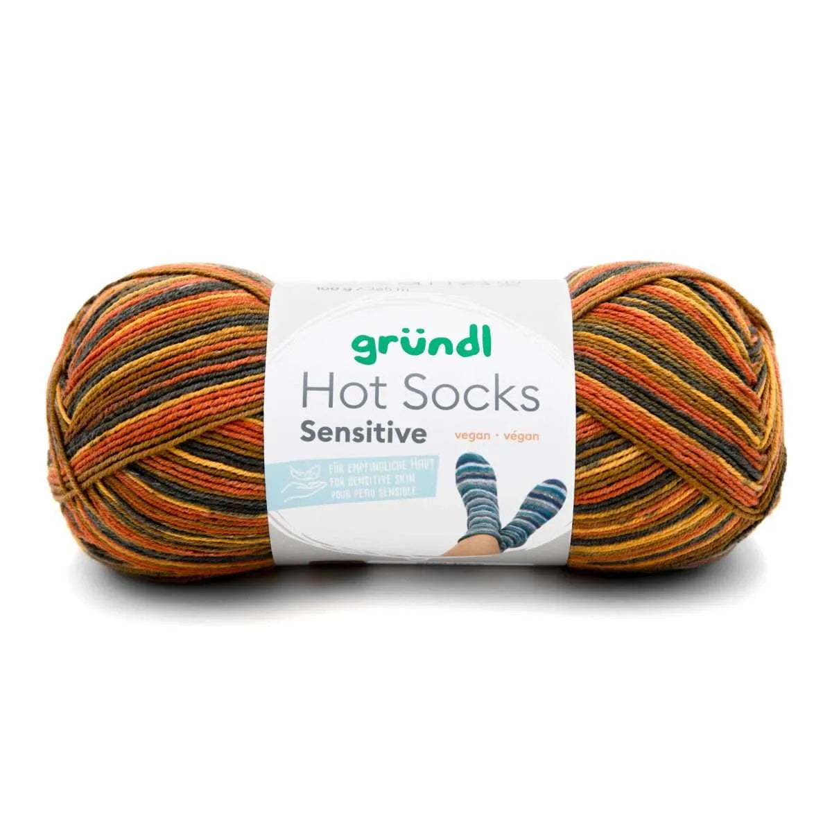 Gründl Sock Yarn with Cotton, Hot Socks Sensitive