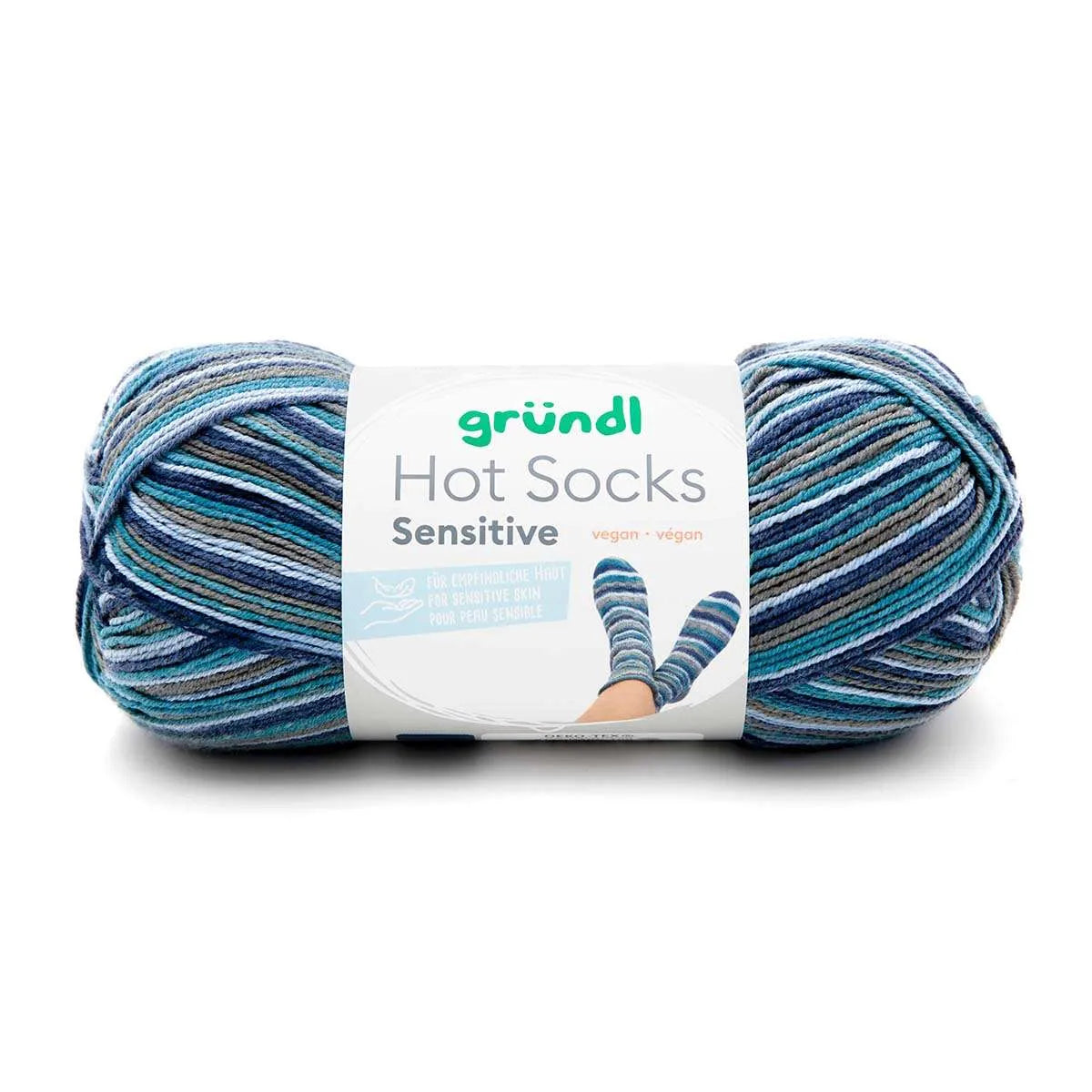 Gründl Sock Yarn with Cotton, Hot Socks Sensitive