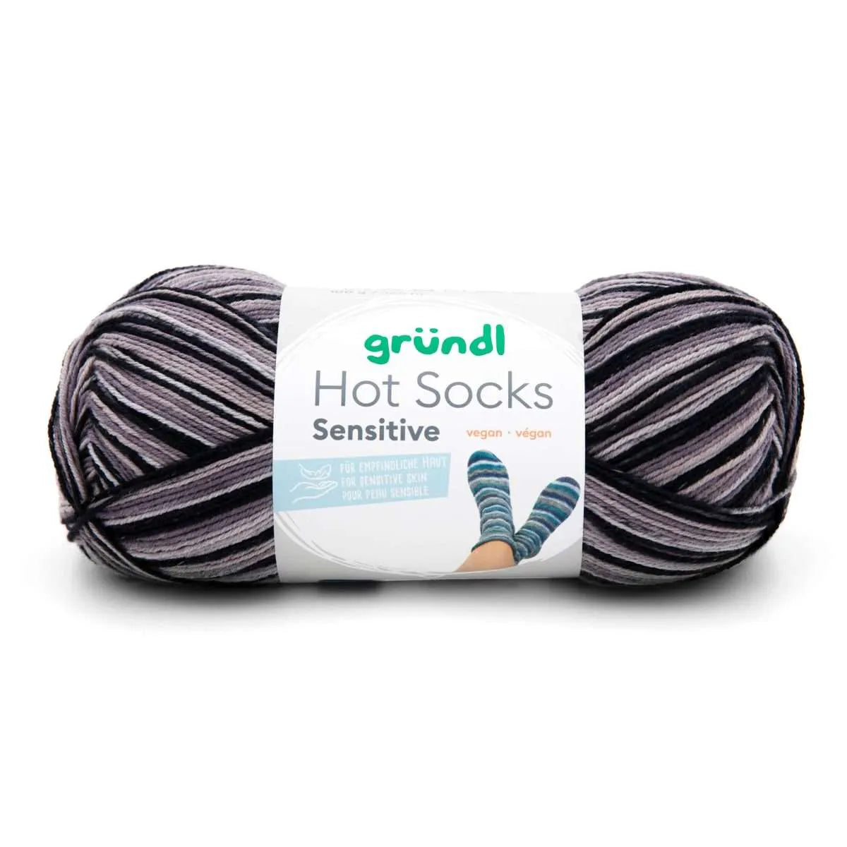 Gründl Sock Yarn with Cotton, Hot Socks Sensitive