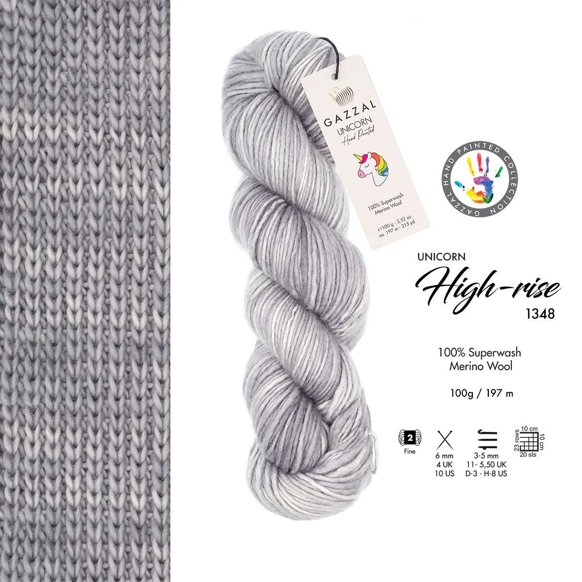 Gazzal Hand-Dyed Merino Wool, Unicorn