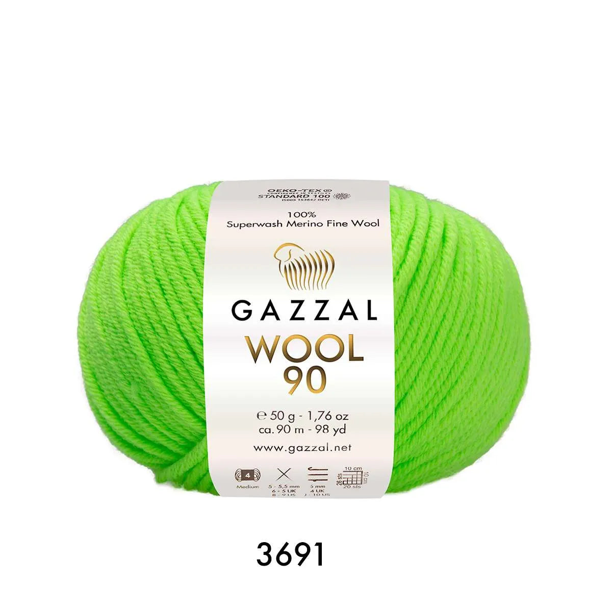 Gazzal Wool 90 Merino Wool