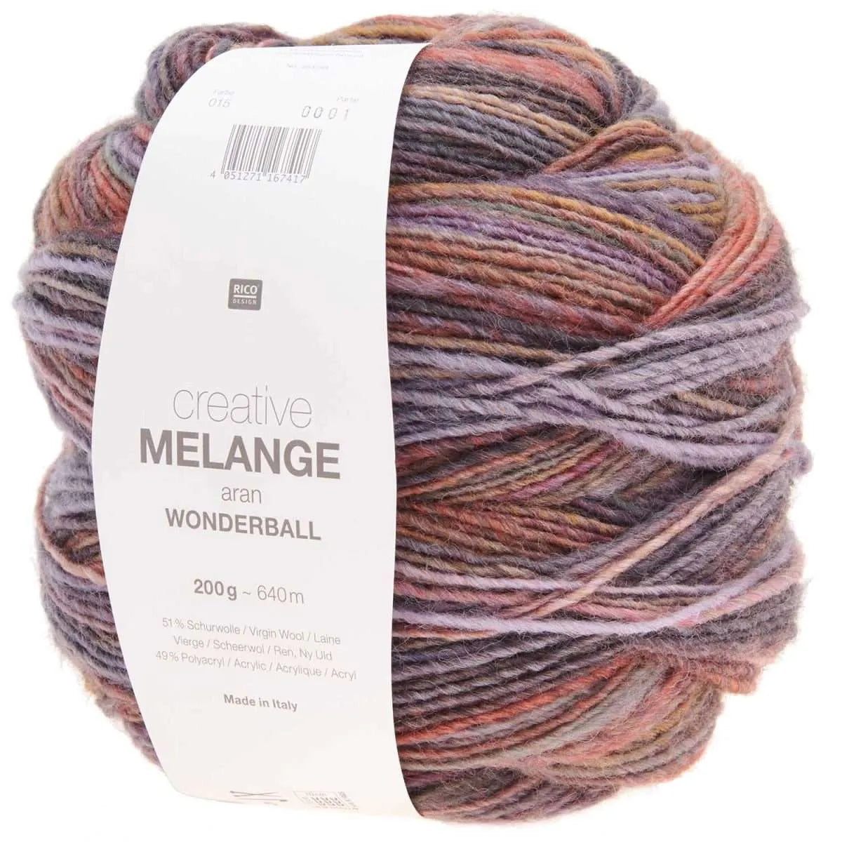 Rico Design Creative Melange Aran Wonderball 200g