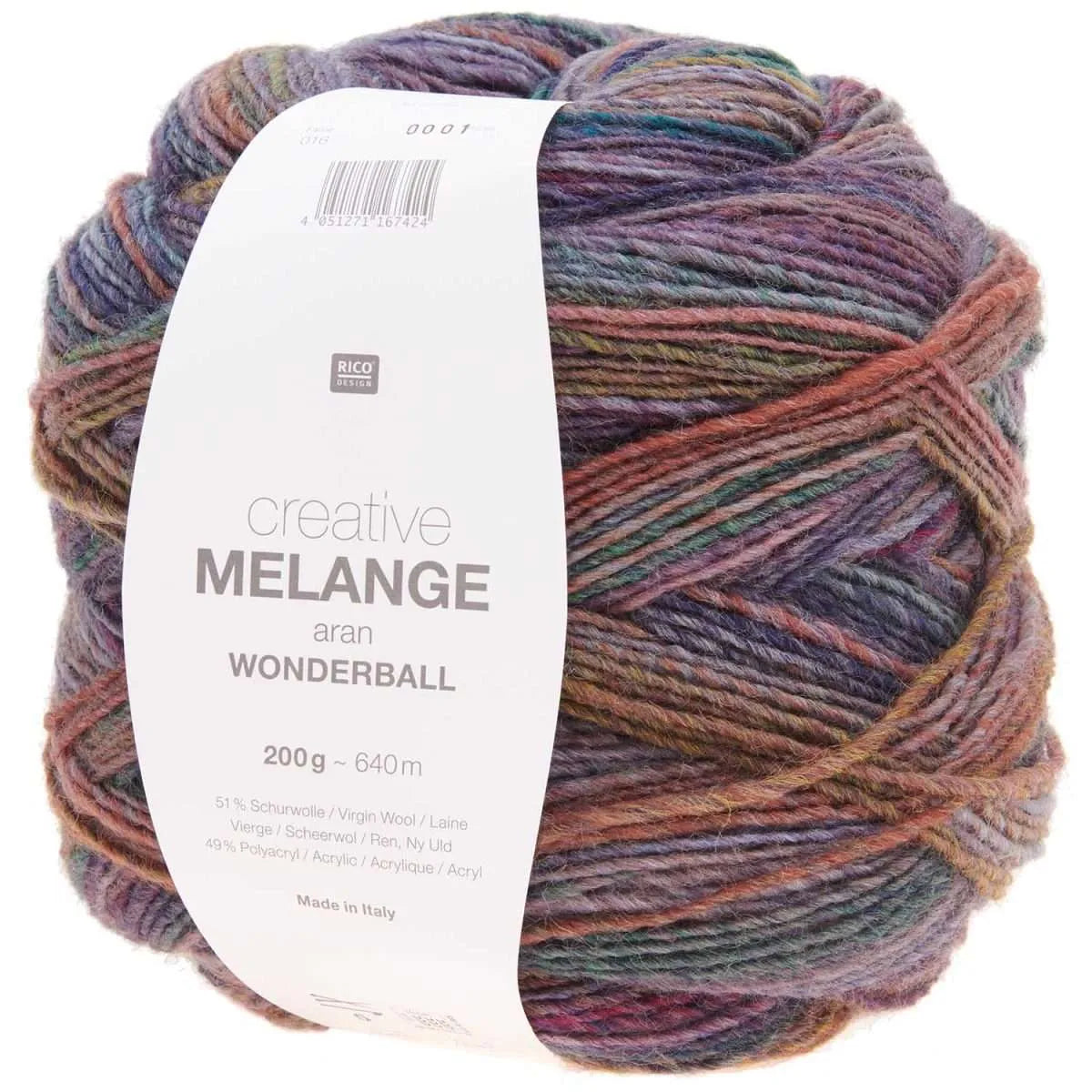 Rico Design Creative Melange Aran Wonderball 200g