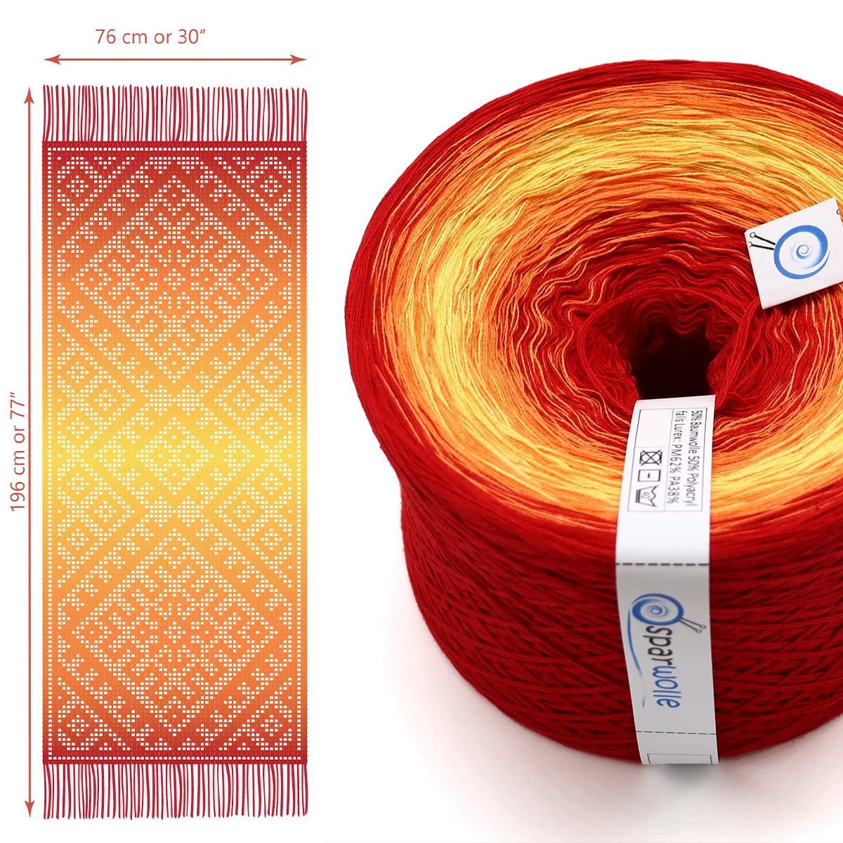 Darova Filet-Schal Häkelset