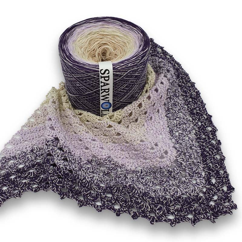 Bobbel Farbverlaufsgarn Cremic, 50% Baumwolle