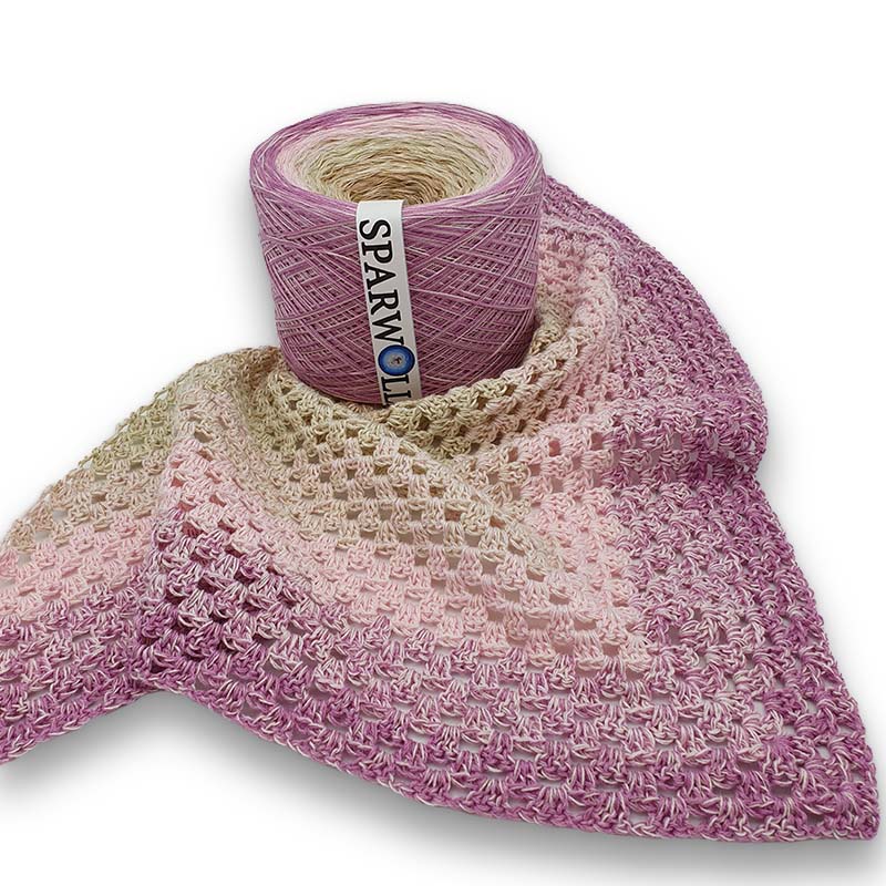 Bobbel / Farbverlaufsgarn, Beilauf Creme