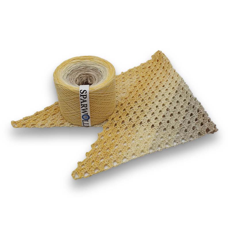 Bobbel / Farbverlaufsgarn, Beilauf Creme