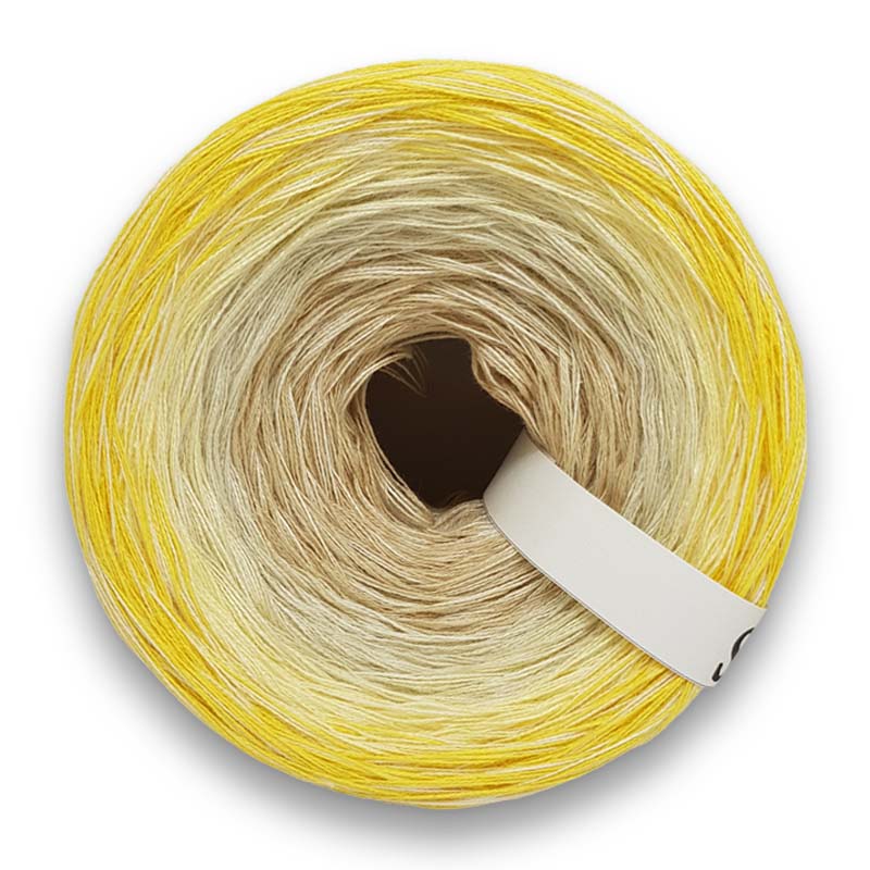 Bobbel / Farbverlaufsgarn, Beilauf Creme