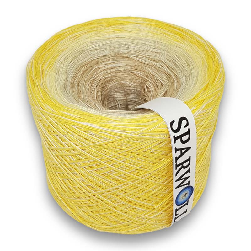 Bobbel / Farbverlaufsgarn, Beilauf Creme