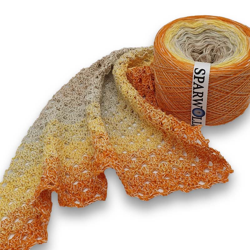 Bobbel / Farbverlaufsgarn, Beilauf Creme