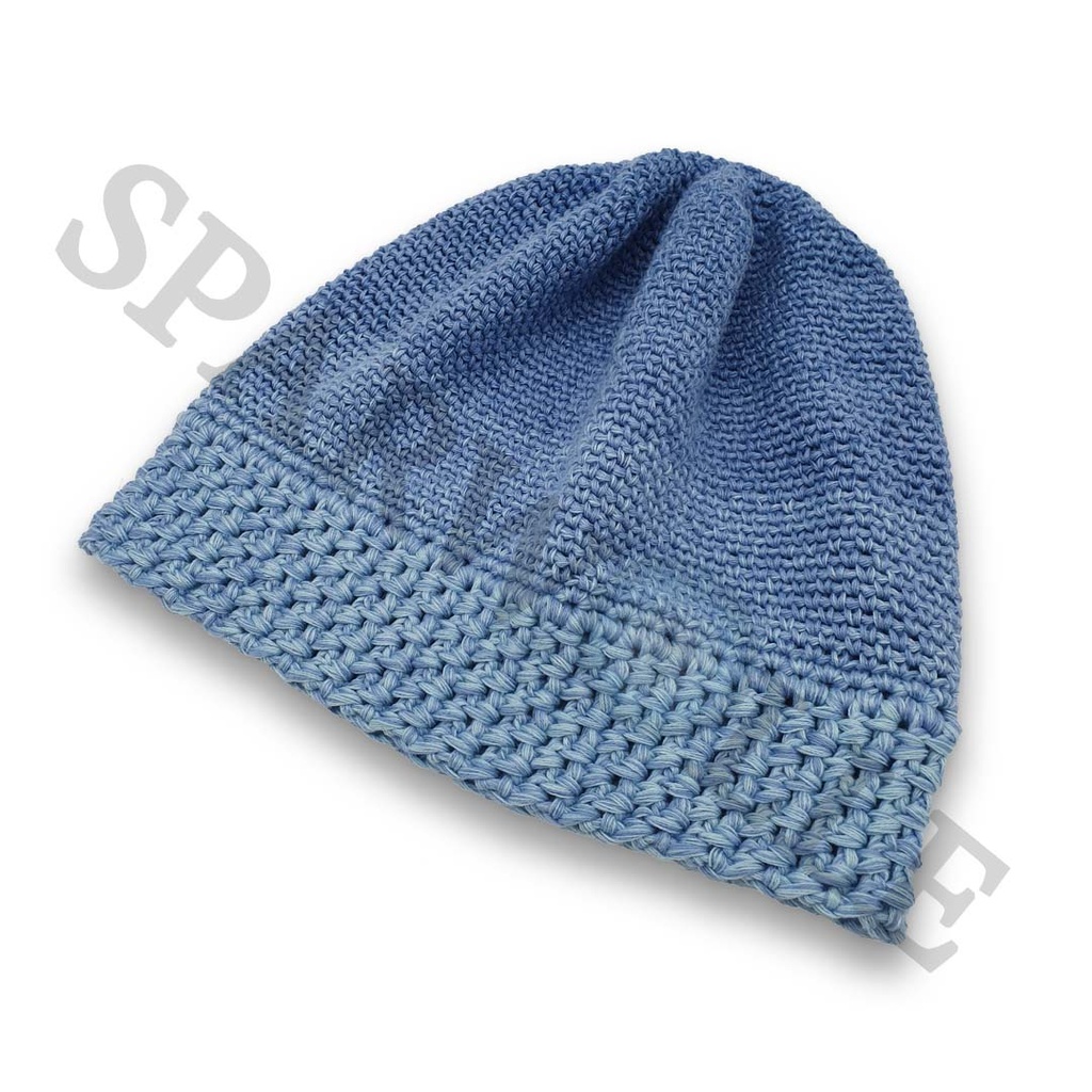 SparWolle Moss Stitch Mütze Häkelanleitung