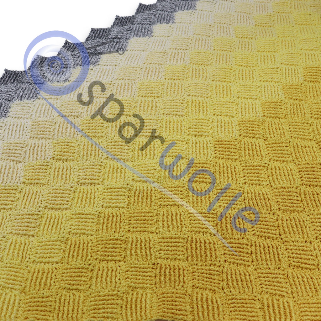 SparWolle Häkeltuch "Patchworktuch Barbara" Anleitung
