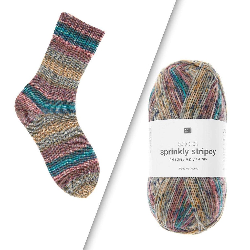 Rico Design Sockenwolle Socks Sprinkly Stripey