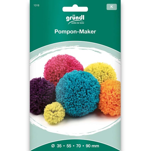 [1318] Gründl Pompon-Maker, Ø 35/55/70/90 mm, inkl. Anleitung