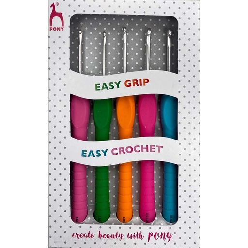 [228075] Pony Easy Grip Häkelnadel Set