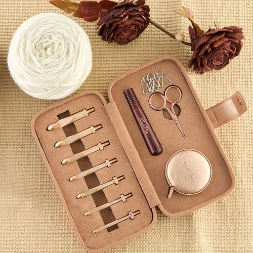 [223996] KnitPro Häkelset Chunky Oasis 5,50 – 10,00 mm Rose Holz Griff